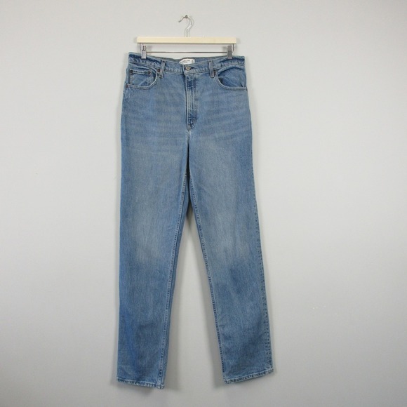 Abercrombie & Fitch Women's Straight Leg Jeans - Light Blue - Picture 1 of 12